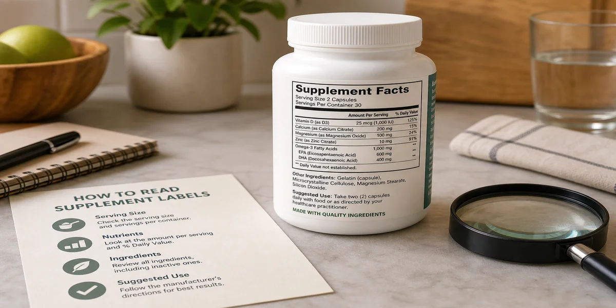 How to Read a Supplement Label: What Actually Matters
